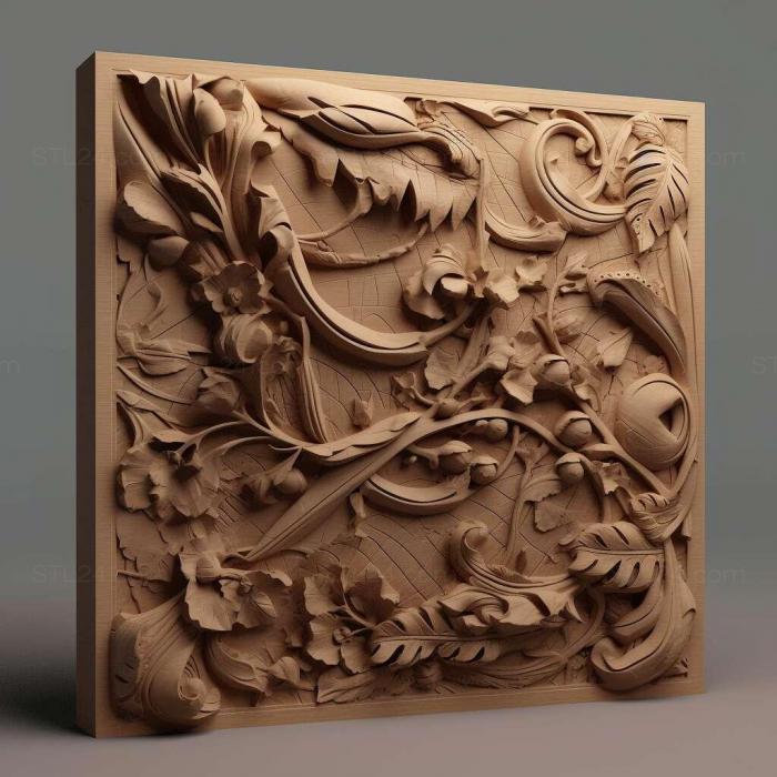 Patterns and decorations (st lowoods 1, PATTERN_661) 3D models for cnc